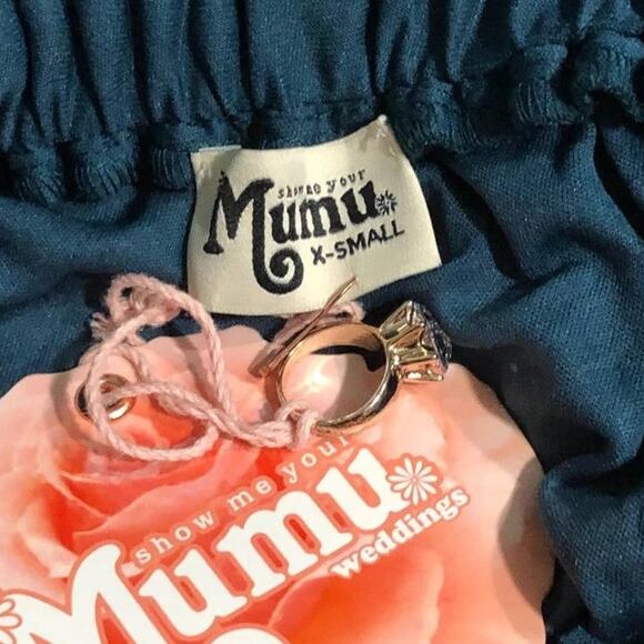 Show Me your Mumu Deep Jade Crisp Ava Maxi Dress NWT Women's Size XS NWT - Picture 6 of 11